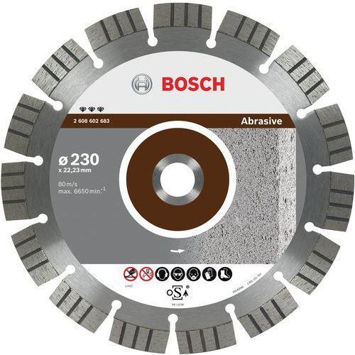 Diamantdoorslijpschijf Abrasive, Boorgat Ø: 22.23 mm, Ø: 23 cm, Model: BEST FOR ABRASIVE