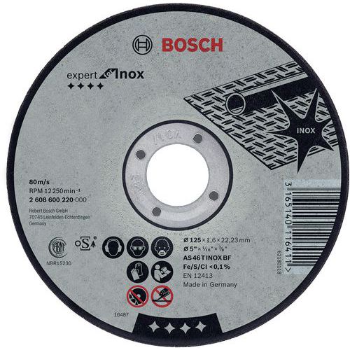 Doorslijpschijf recht Inox AS - Bosch