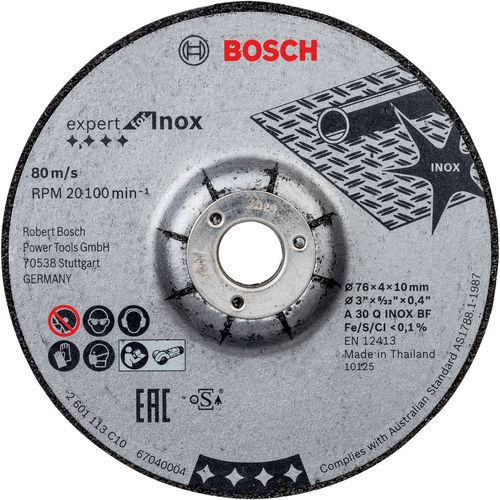Slijpschijf Expert for Inox A 30, 76 x 4 x 10 mm - Bosch
