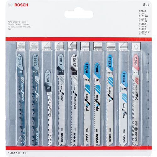 Decoupeerzaagbladenset 10 delig - Bosch