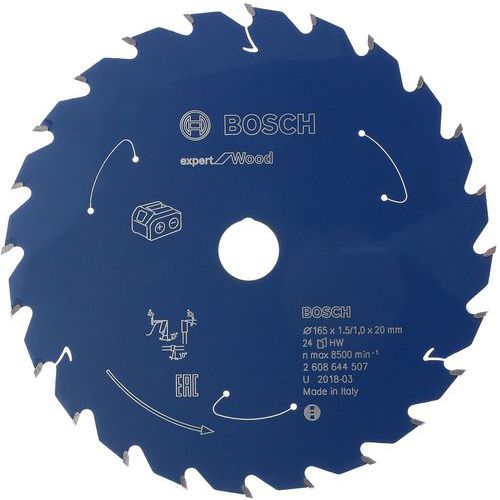 Cirkelzaagblad voor accuzagen, Asgat Ø: 30 mm, Ø: 21.6 cm, Aantal tanden: 24, Materiaal: Staal
