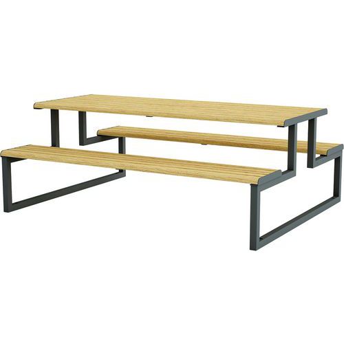 Picknicktafel H24 van gegalvaniseerd staal Picknicktafel H24 van gegalvaniseerd staal