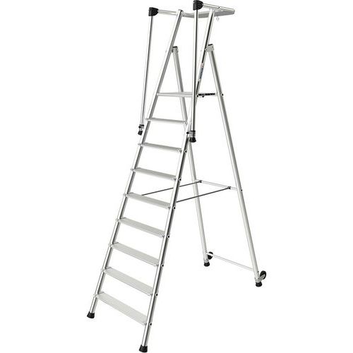 Zeer veilige trapladder Magnum 3, Toegangshoogte: 4.13 m, Platform hoogte: 2.13 m