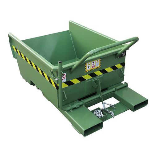 Kiepcontainer van versterkt staal, groen - Sall