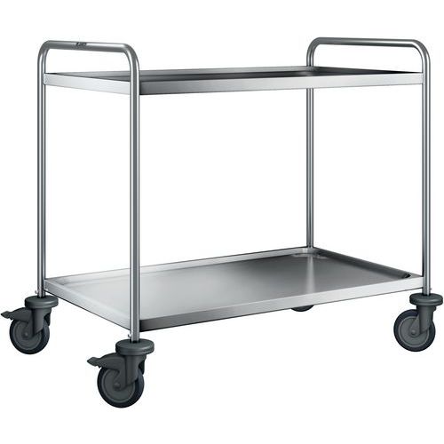 Chariot de service SW 10 x 6-2 BASIC avec roues increvables_Blanco