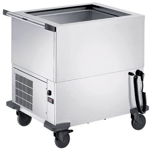 Chariots de distribution de repas réfrgéres pour 2 x GN_Blanco