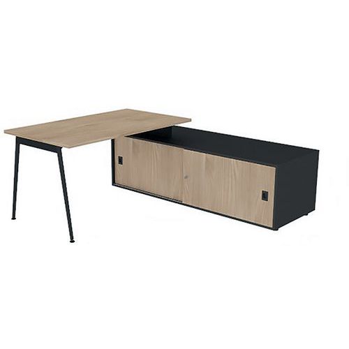 Bureau avec plateau 140x80 cm Solal - Quadrifoglio
