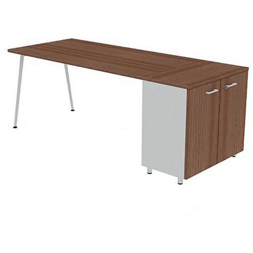 Bureau avec plateau 160x80 cm avec armoire HB Solal - Quadrifoglio