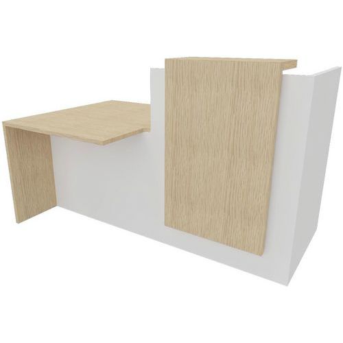 Receptiebalie met laag gedeelte - L 180 cm Fifty Fifty - Buronomic