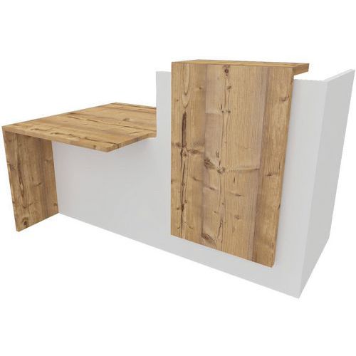 Receptiebalie met laag gedeelte - L 180 cm Fifty Fifty - Buronomic