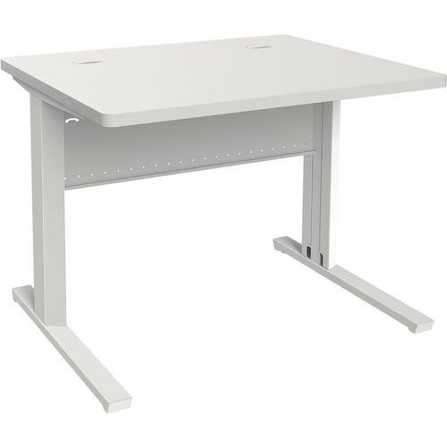 Adema+ bureau 80x80 cm gemelam. blad wit/zilverkl.onderstel Adema+ bureau 80x80 cm gemelam. blad wit/zilverkl.onderstel