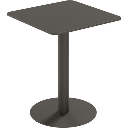 Buitentafel Cross vierkant, Lengte: 60 cm, Tafelblad materiaal: Laminaat, Onderstel kleur: Zwart