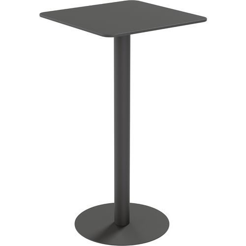 Buitentafel Cross vierkant, Lengte: 60 cm, Tafelblad materiaal: Laminaat, Onderstel kleur: Zwart