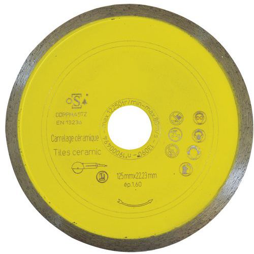 Disque à tronçonner carrelage - céramique - faïence Ø 125 mm - Manutan Expert