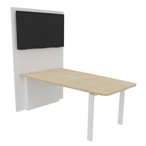 Video conference station Visio Hub, tafel met standaardhoogte Video conference station Visio Hub, tafel met standaardhoogte