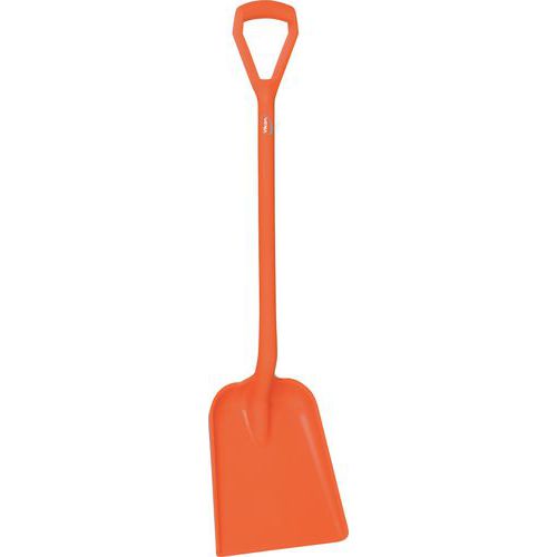 Schop met korte rechte steel, Type huishoudelijk accessoire: Schop, Kleur: Oranje, Materiaal: Polypropyleen