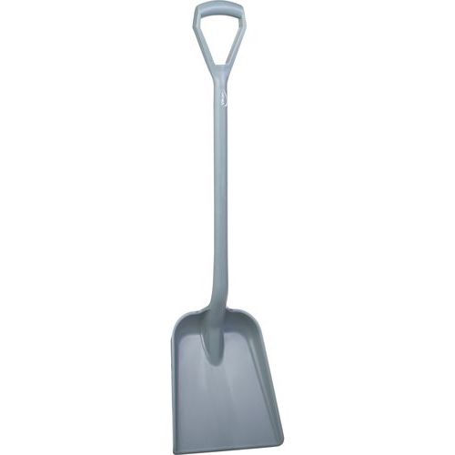 Schop met korte rechte steel, Type huishoudelijk accessoire: Schop, Kleur: Grijs, Materiaal: Polypropyleen