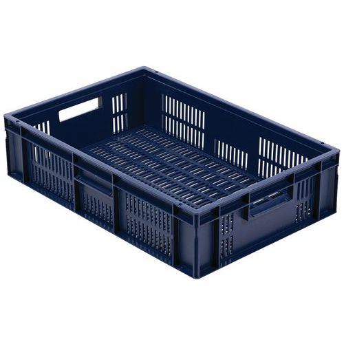 Bac alimentaire Europe parois ajourées - L 400 a 600mm- Manutan Expert