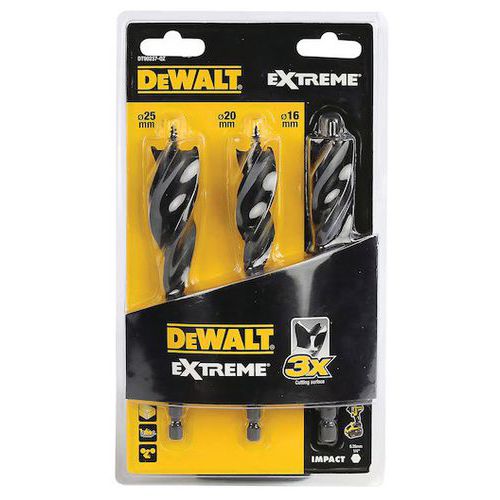Mèches à bois 3 pointes Extreme - Dewalt