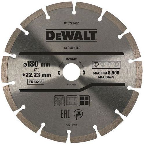 Diamantblad gesegmenteerd voor droogzagen van beton, baksteen - Dewalt