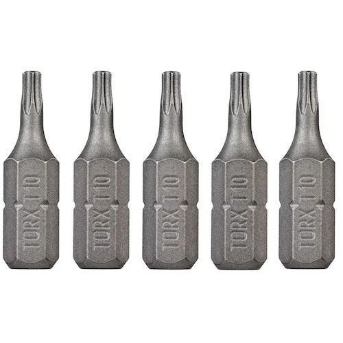 Schroefbit voor Torx schroeven T10 x 25 mm - Set van 5 - Dewalt