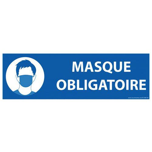 Bord D'OBLIGATION MASQUE OBLIGATOIRE blauw