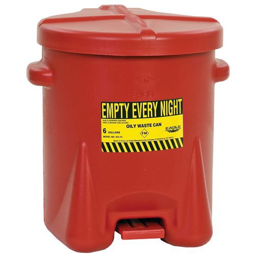 Afvalkan Poly, Totale inhoud: 53 L, Kleur: Rood, Type: Poly-Afvalkan, Gewicht: 7.3 kg, Model: 937FL