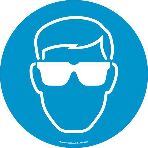Ronde vloersticker - PBM's verplicht Ronde vloersticker - PBM's verplicht