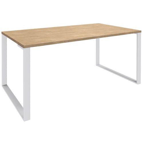 Bureau licht eiken/witte poten Urban