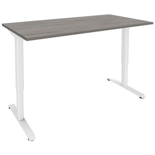 Bureau électrique chêne gris/blanc Nivo