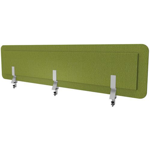 Ecran acoustique vert chartreux + pinces bureau seul