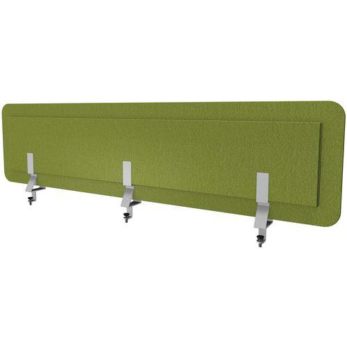 Ecran acoustique vert chartreux + pinces bureau double