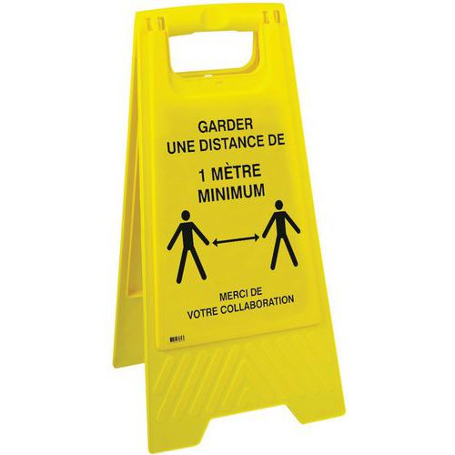 Waarschuwingsbord 1M entre chaque personne - Taliaplast