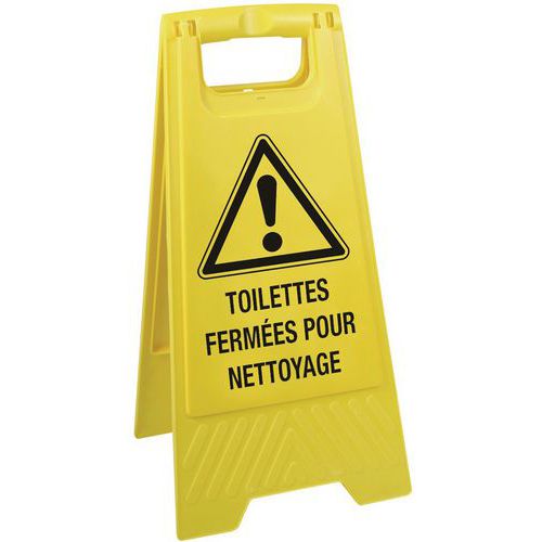 Waarschuwingsbord Toilettes fermées pour nettoyage - Taliaplast