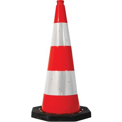 Verkeerskegel PVC anti-UV met reflecterend banden C2 - Taliaplast