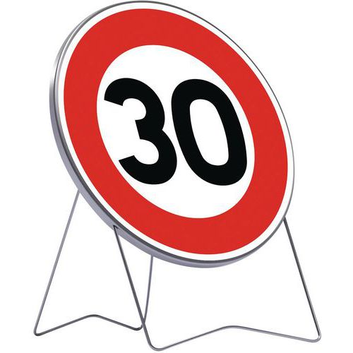 Verkeersbord tijdelijk Maximumsnelheid 30 km/u - B14 - Taliaplast