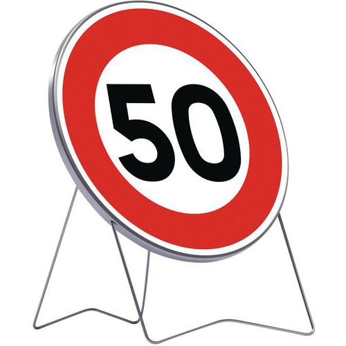 Verkeersbord tijdelijk Maximumsnelheid 50 km/u - B14 - Taliaplast