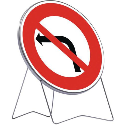 Verkeersbord tijdelijk verboden linksaf te slaan B2a - Taliaplast