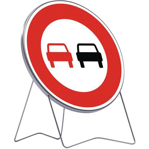 Verkeersbord tijdelijk Verboden in te halen B3 - Taliaplast