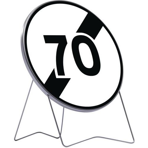 Verkeersbord tijdelijk Einde maximummaximum 70km/u - B33 - Taliaplast