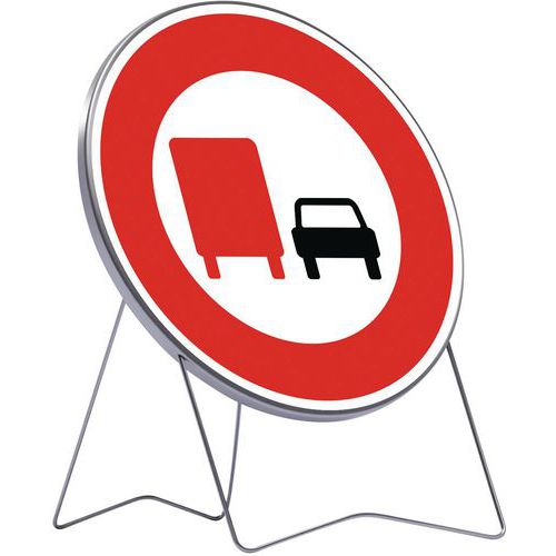 Verkeersbord inhaalverbod voor vrachtwagens B3a - Taliaplast