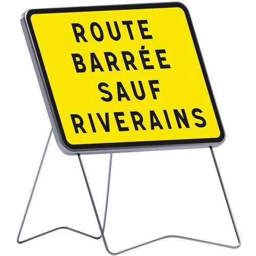 Bord Route barrée sauf riverains KC1 - Taliaplast