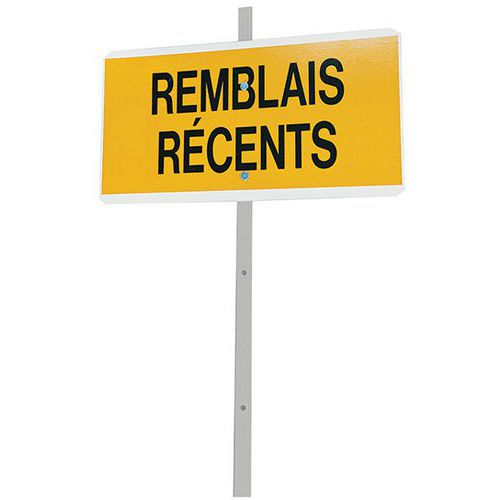 Verkeerspaal Remblais Récents met retroreflecterend zijde - Taliaplast