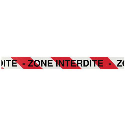 Afzetlint voorbedrukt Zone interdite - 500m - Taliaplast