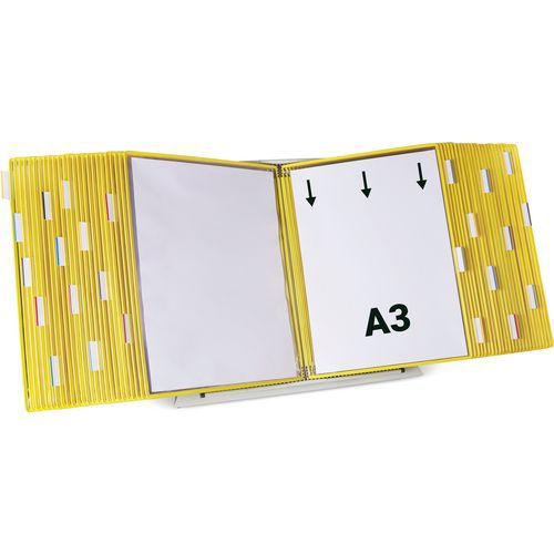 Zichtpanelensysteem wand metaal Tarifold A3 50 zichtpanelen - Djois