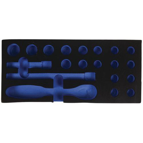 Lege 1/3 module voor 20 stuks gereedschap 1/2 - Manutan Lege 1/3 module voor 20 stuks gereedschap 1/2 - Manutan