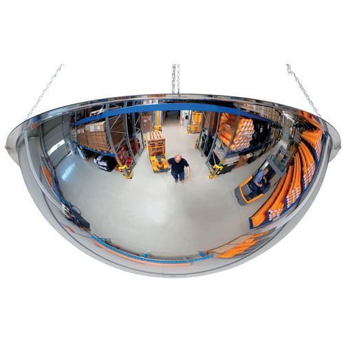 Bewakingsspiegel koepelvormig 360°, Bewakingsradius: 50 m, Vorm: Rond, Zicht: 360 °, Spiegel Ø: 100 cm