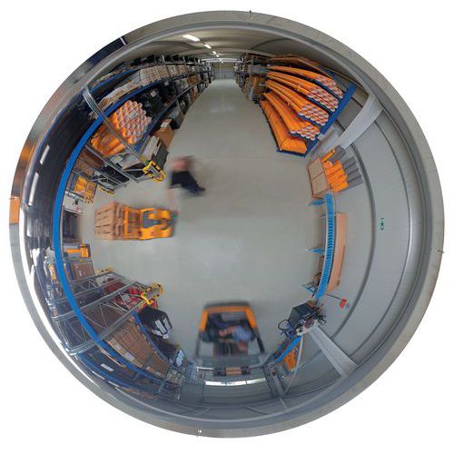 Bewakingsspiegel koepelvormig 360°, Bewakingsradius: 60 m, Vorm: Rond, Zicht: 360 °, Spiegel Ø: 125 cm