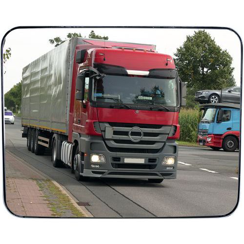 Miroir routier multi-usages UNI SIG - Sans bandes réfléchissantes - Rectangle - Dancop