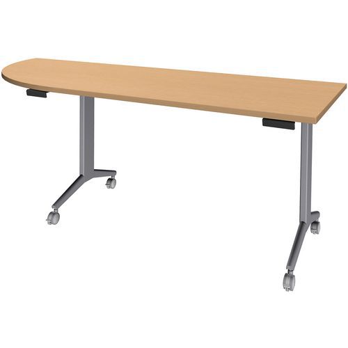 Tafel Idora 200x80 cm hoek links aluminium onderstel Tafel Idora 200x80 cm hoek links aluminium onderstel
